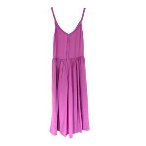 Rebecca Taylor Flowy Whimsical Fairy Purple Sleeveless Braided Midi Dress Size 6